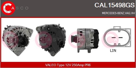 Casco CAL15498GS - Alternator autospares.lv