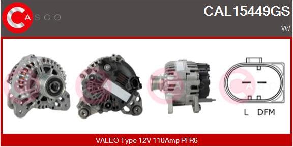 Casco CAL15449GS - Alternator autospares.lv