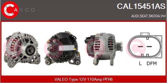 Casco CAL15451AS - Alternator autospares.lv