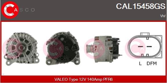 Casco CAL15458GS - Alternator autospares.lv