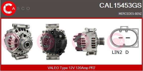 Casco CAL15453GS - Alternator autospares.lv