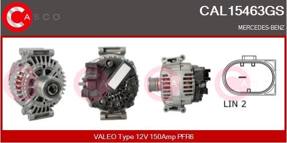 Casco CAL15463GS - Alternator autospares.lv