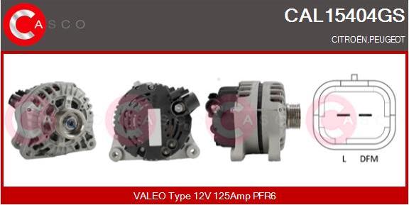 Casco CAL15404GS - Alternator autospares.lv
