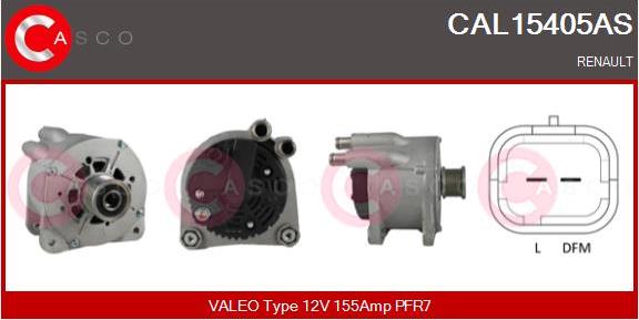 Casco CAL15405AS - Alternator autospares.lv