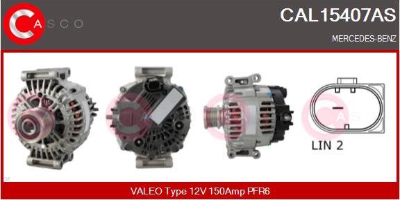 Casco CAL15407AS - Alternator autospares.lv