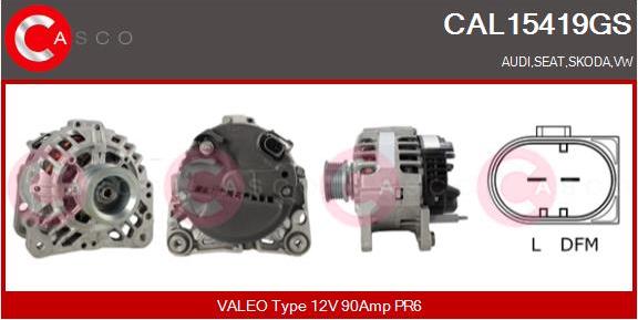 Casco CAL15419GS - Alternator autospares.lv