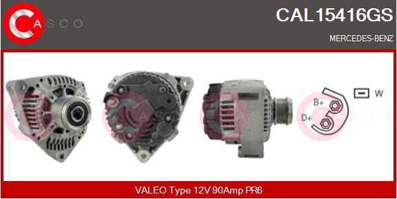 Casco CAL15416GS - Alternator autospares.lv