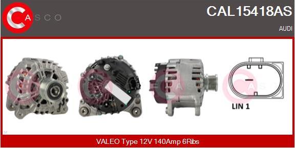 Casco CAL15418AS - Alternator autospares.lv