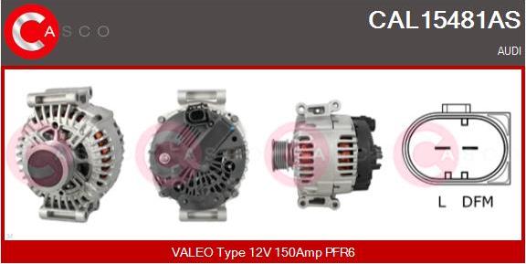 Casco CAL15481AS - Alternator autospares.lv