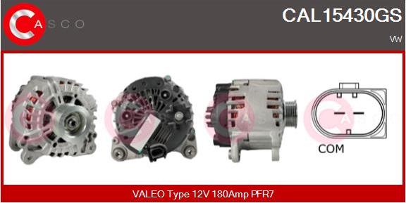 Casco CAL15430GS - Alternator autospares.lv