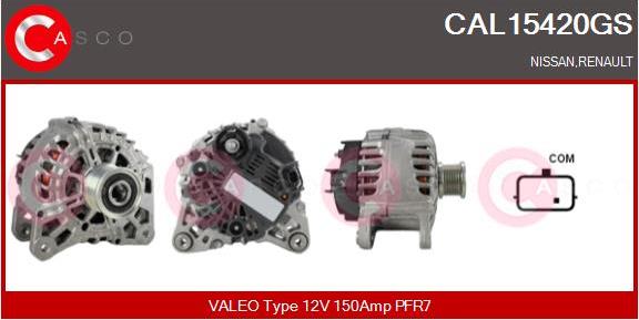 Casco CAL15420GS - Alternator autospares.lv