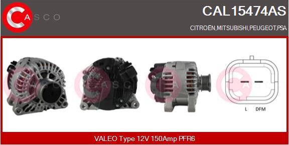 Casco CAL15474AS - Alternator autospares.lv