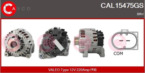 Casco CAL15475GS - Alternator autospares.lv
