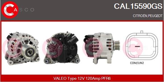 Casco CAL15590GS - Alternator autospares.lv