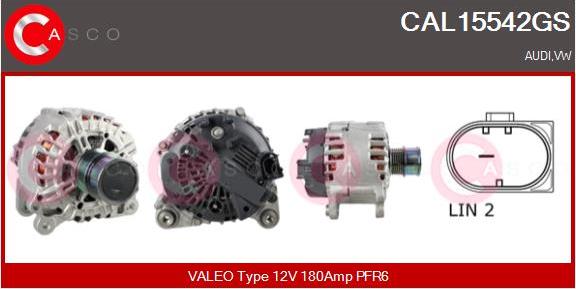 Casco CAL15542GS - Alternator autospares.lv