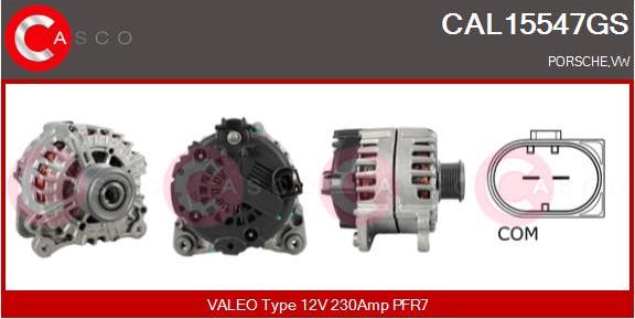 Casco CAL15547GS - Alternator autospares.lv