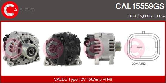 Casco CAL15559GS - Alternator autospares.lv