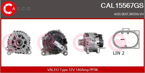 Casco CAL15567GS - Alternator autospares.lv