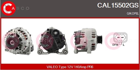 Casco CAL15502GS - Alternator autospares.lv