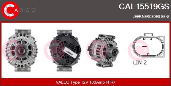 Casco CAL15519GS - Alternator autospares.lv
