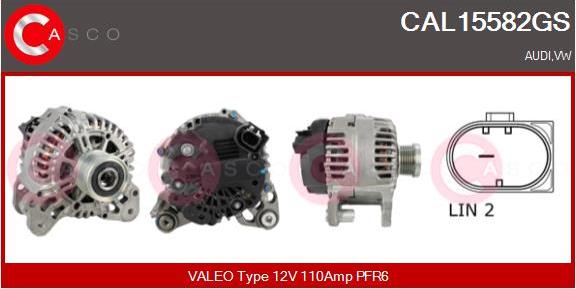 Casco CAL15582GS - Alternator autospares.lv