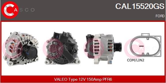 Casco CAL15520GS - Alternator autospares.lv