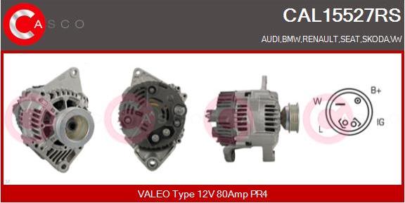 Casco CAL15527RS - Alternator autospares.lv