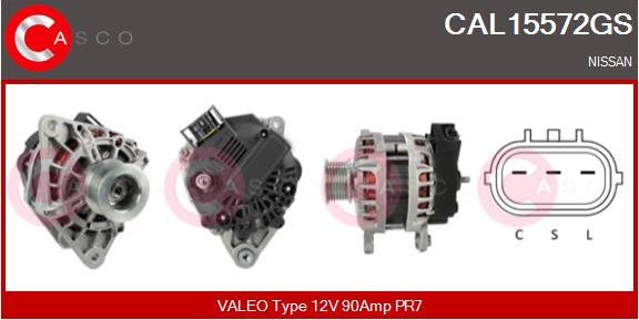 Casco CAL15572GS - Alternator autospares.lv