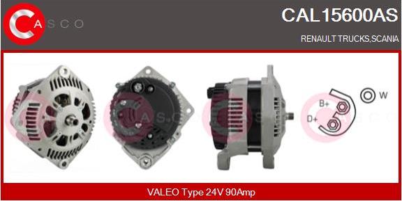 Casco CAL15600AS - Alternator autospares.lv