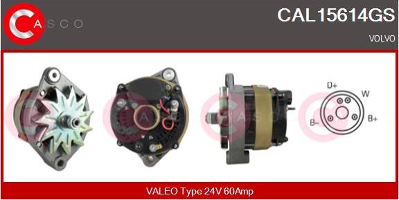 Casco CAL15614GS - Alternator autospares.lv