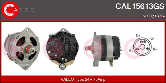 Casco CAL15613GS - Alternator autospares.lv