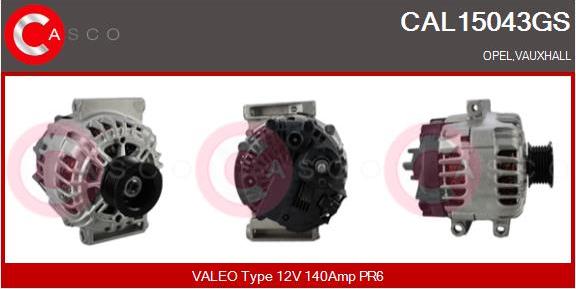 Casco CAL15043GS - Alternator autospares.lv