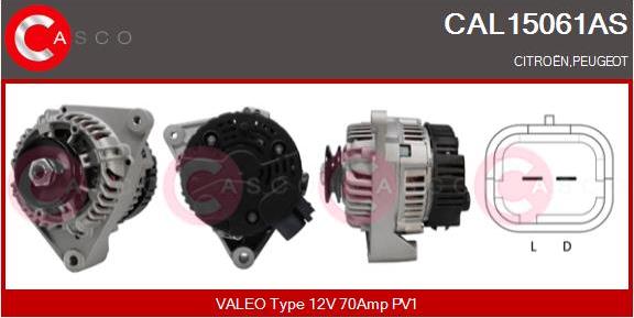 Casco CAL15061AS - Alternator autospares.lv