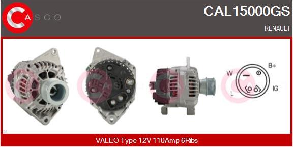 Casco CAL15000GS - Alternator autospares.lv