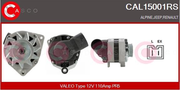 Casco CAL15001RS - Alternator autospares.lv