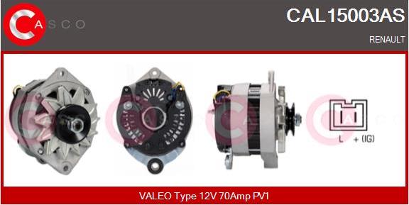 Casco CAL15003AS - Alternator autospares.lv