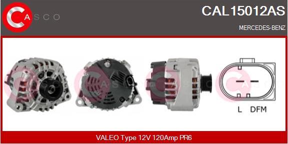 Casco CAL15012AS - Alternator autospares.lv