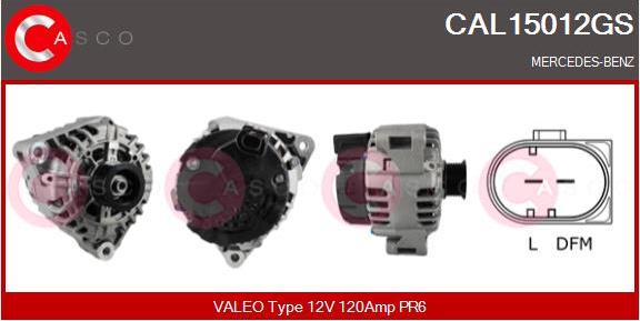 Casco CAL15012GS - Alternator autospares.lv