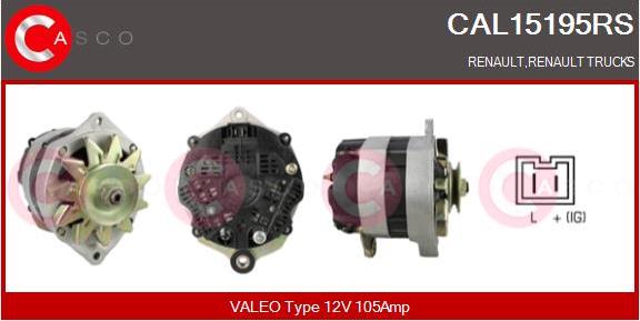 Casco CAL15195RS - Alternator autospares.lv