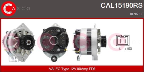 Casco CAL15190RS - Alternator autospares.lv