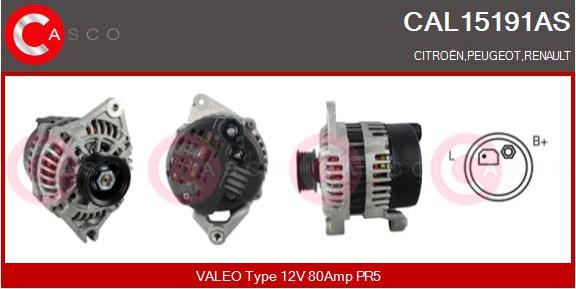 Casco CAL15191AS - Alternator autospares.lv