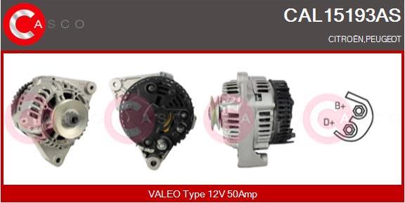 Casco CAL15193AS - Alternator autospares.lv