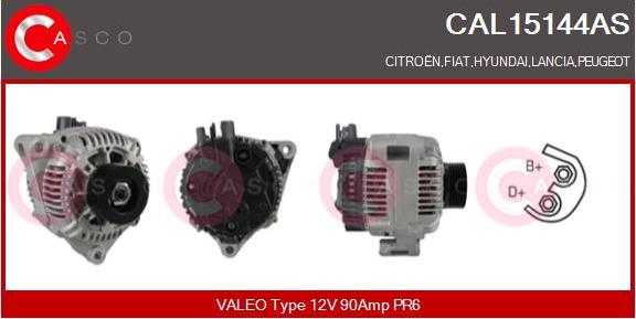 Casco CAL15144AS - Alternator autospares.lv