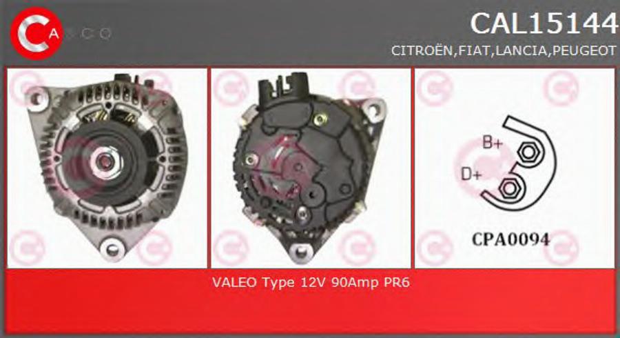 Casco CAL15144 - Alternator autospares.lv