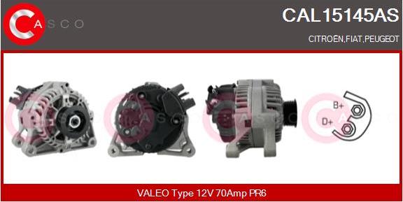 Casco CAL15145AS - Alternator autospares.lv