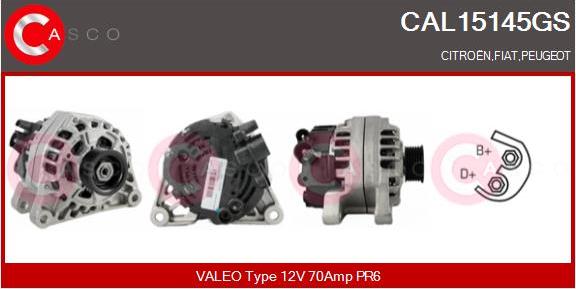 Casco CAL15145GS - Alternator autospares.lv