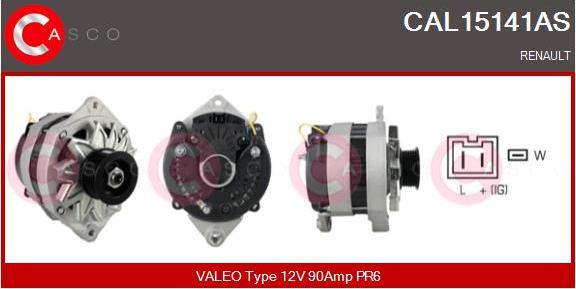 Casco CAL15141AS - Alternator autospares.lv