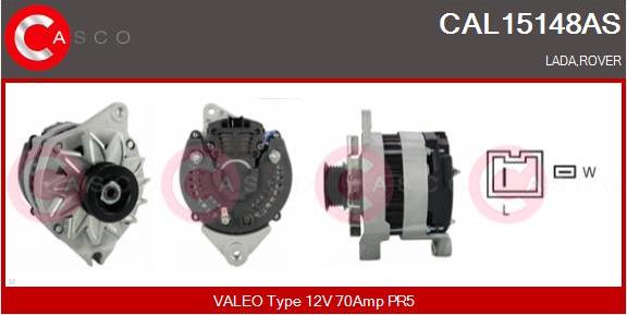Casco CAL15148AS - Alternator autospares.lv