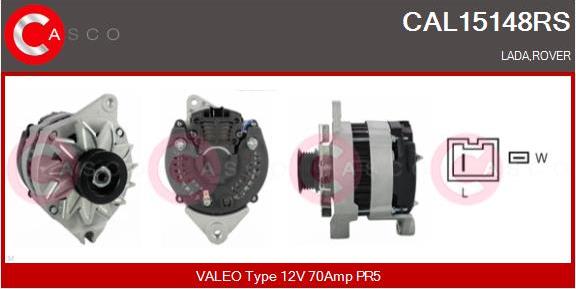 Casco CAL15148RS - Alternator autospares.lv