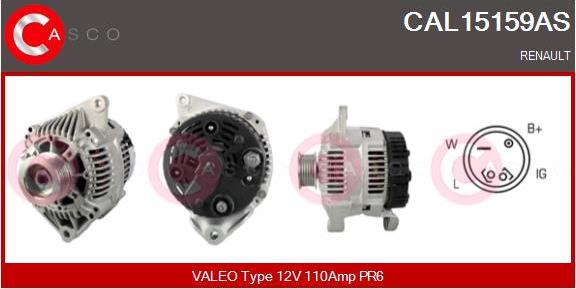 Casco CAL15159AS - Alternator autospares.lv